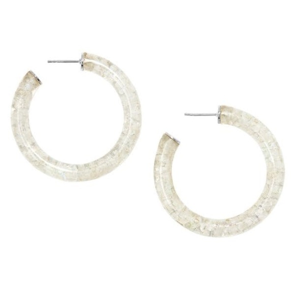 KENDRA SCOTT Sonnie Sterling Silver & Gemstone Hoop Earrings - Picture 2 of 7
